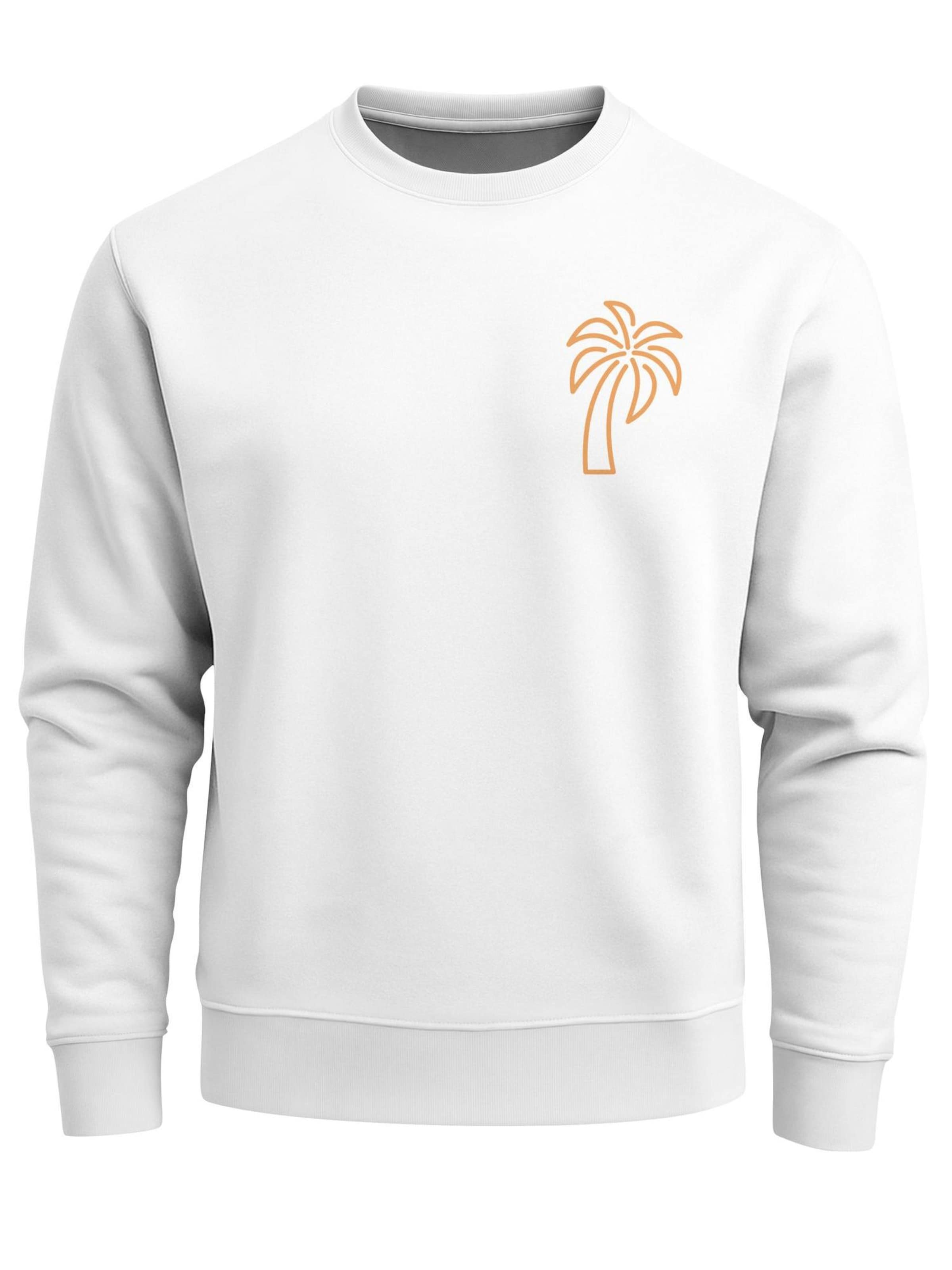 

Neverless Свитшот 'Palm Lineart Logo' в белом цвете