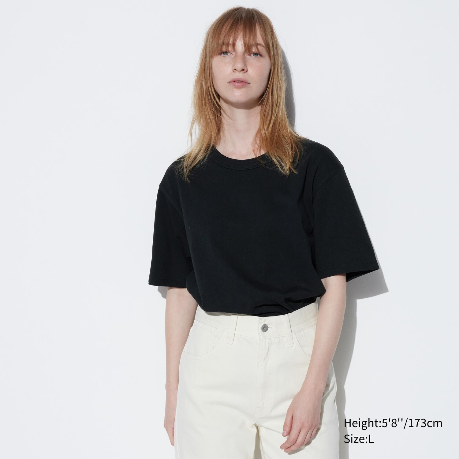 Футболка Uniqlo с U-образным вырезом, белая — фото 3
