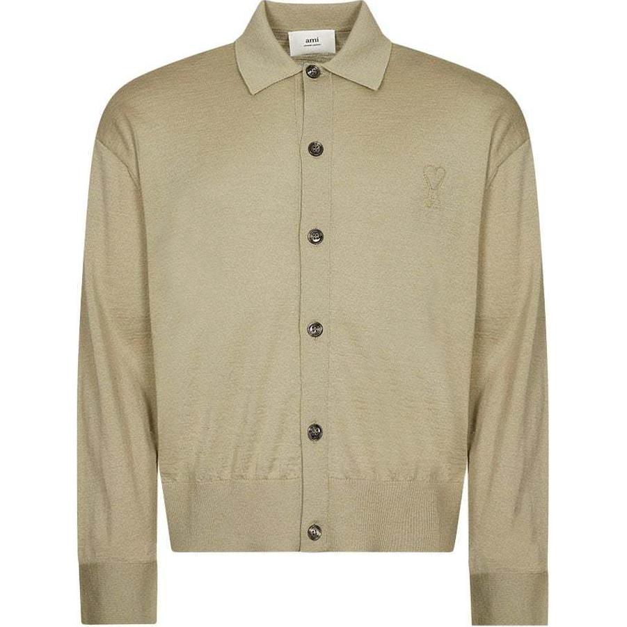 

Ами Де Кер Кардиган из мериноса AMIPARIS, Шалфейный зеленый