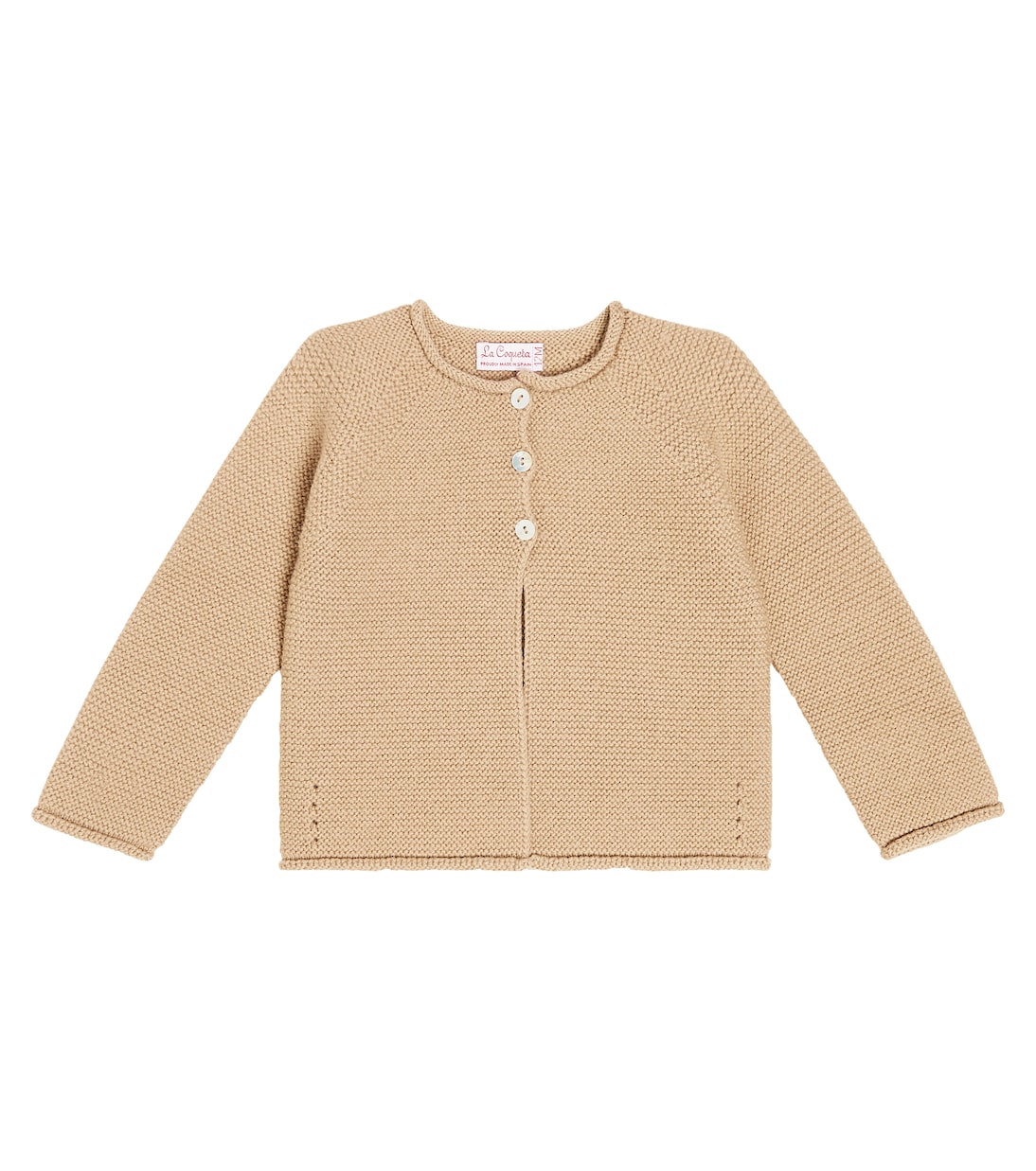 

Шерстяной кардиган Baby Denia La Coqueta, кэмел
