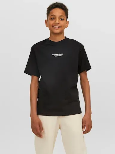 

Рубашка с круглым вырезом для подростков Jack & Jones "JORVESTERBRO TEE SS CREW NECK NOOS JNR" Jack & Jones Junior, черный