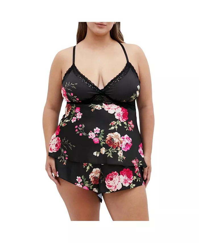 

Комплект Arcadia Cami Plus Size CITY CHIC, черный