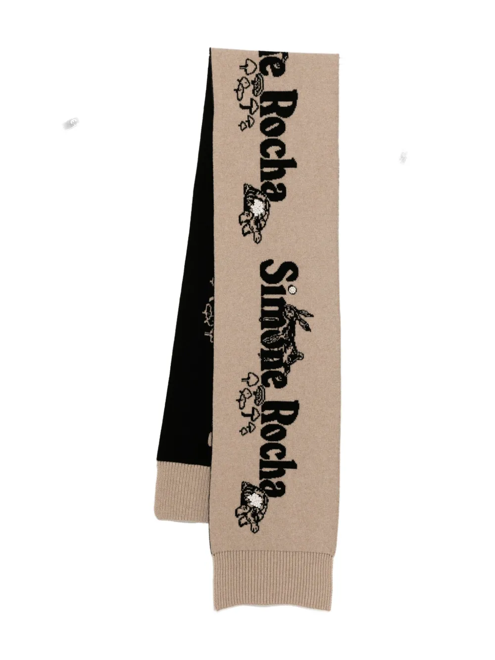 

Длинный шарф с логотипом Simone Rocha, черный