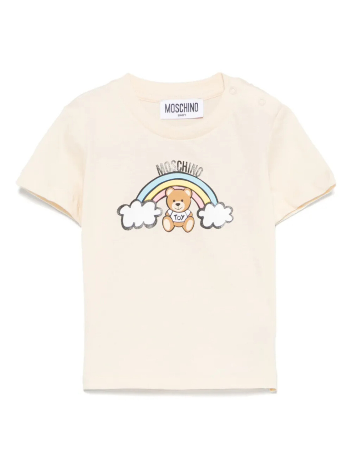 

Футболка с принтом плюшевого мишки Moschino Kids, нейтральный