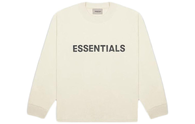Футболка Fear of God Essentials SS20 3D Silicon Applique Boxy Long Sleeve T-Shirt 'Buttercream' FOG-SS20-412, бежевый — фото 2
