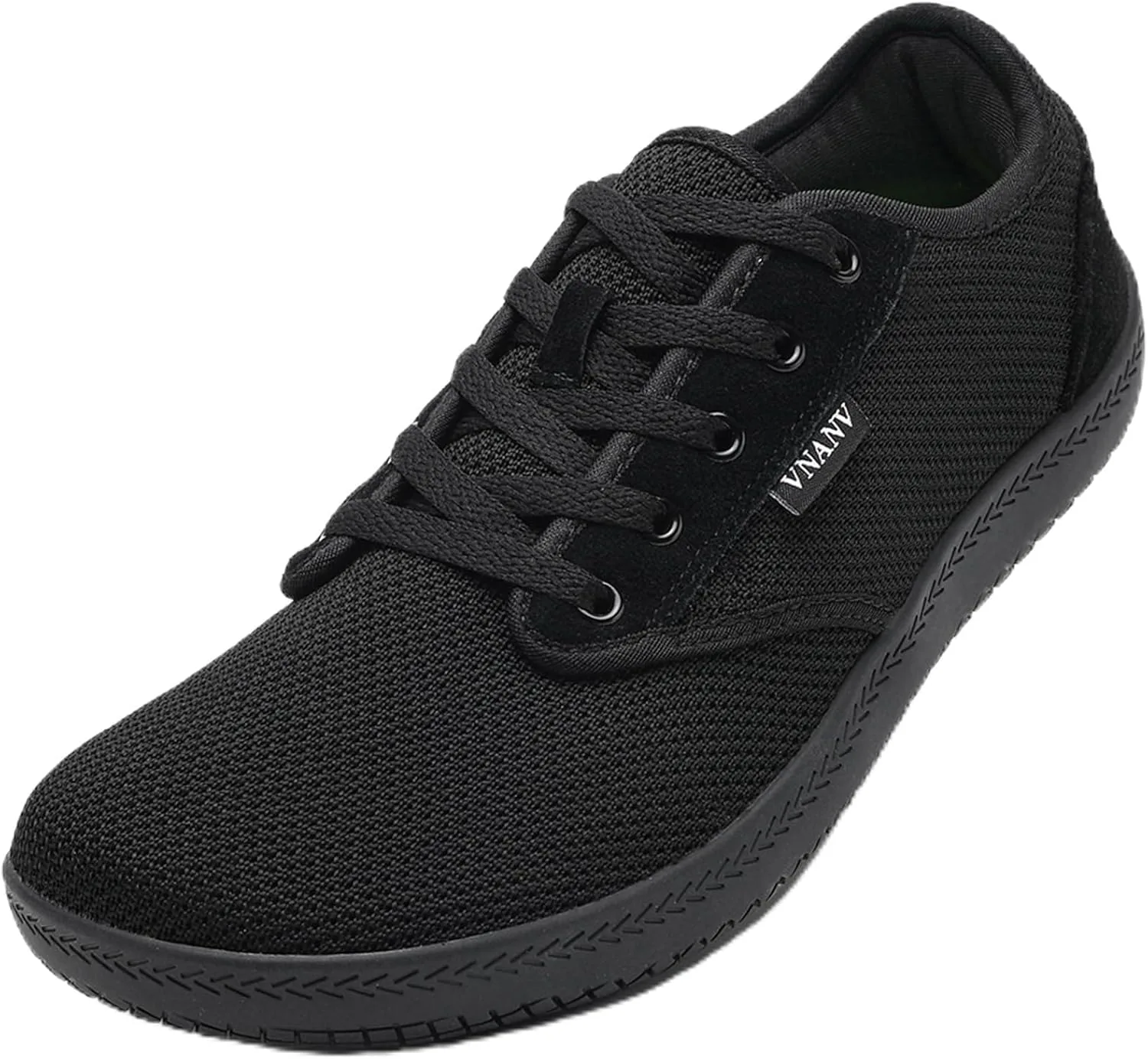 

Мужские босоногие кроссовки с широкой носочной частью | Минималистичные кеды с нулевым перепадом для ходьбы и занятий в зале | Дышащая сетчатая обувь для кросс-тренинга | Легкие, естественные ощущения для равновесия и осанки VNANV, черный