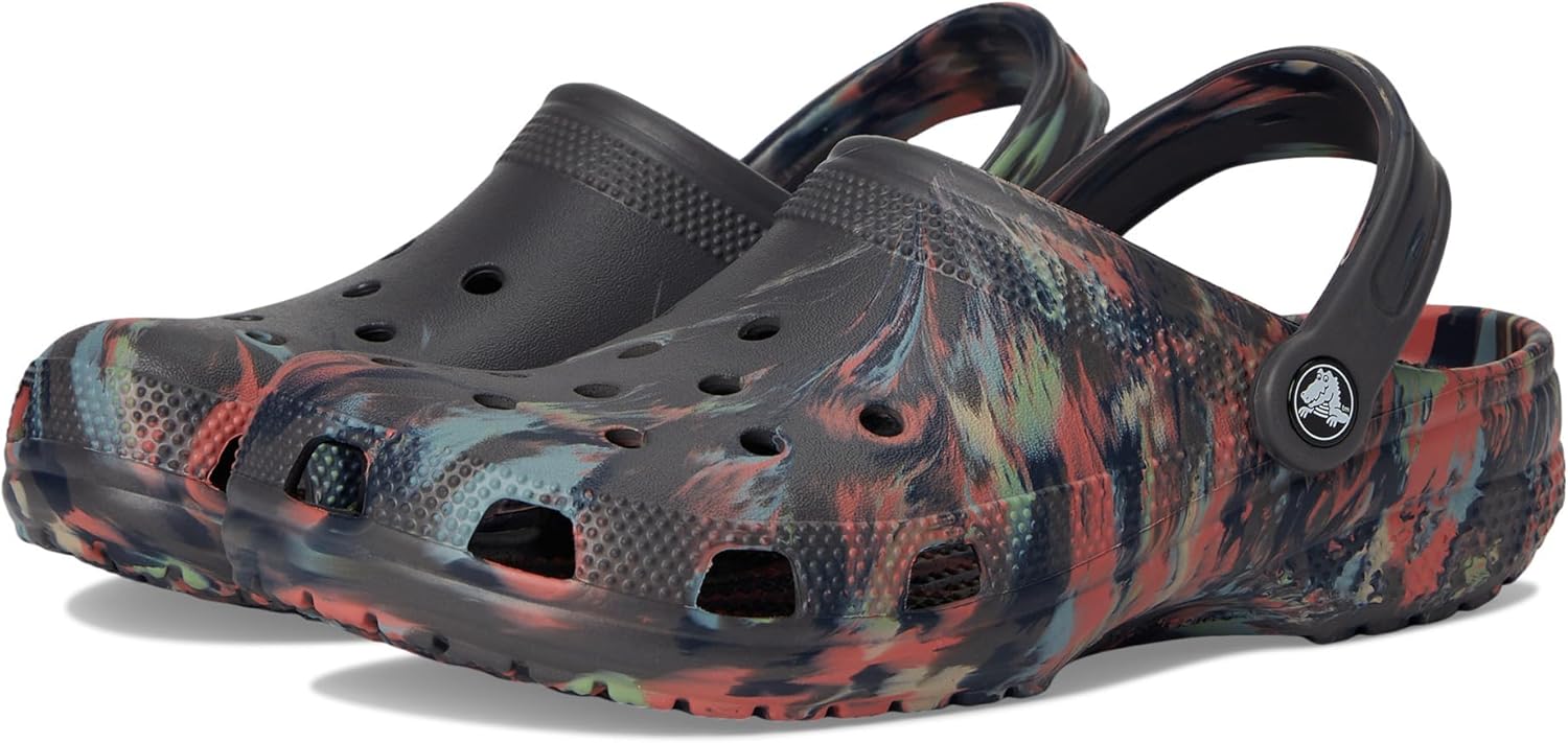 

Сабо Унисекс Классические мраморные кломпы с эффектом тай-дай Crocs, черный