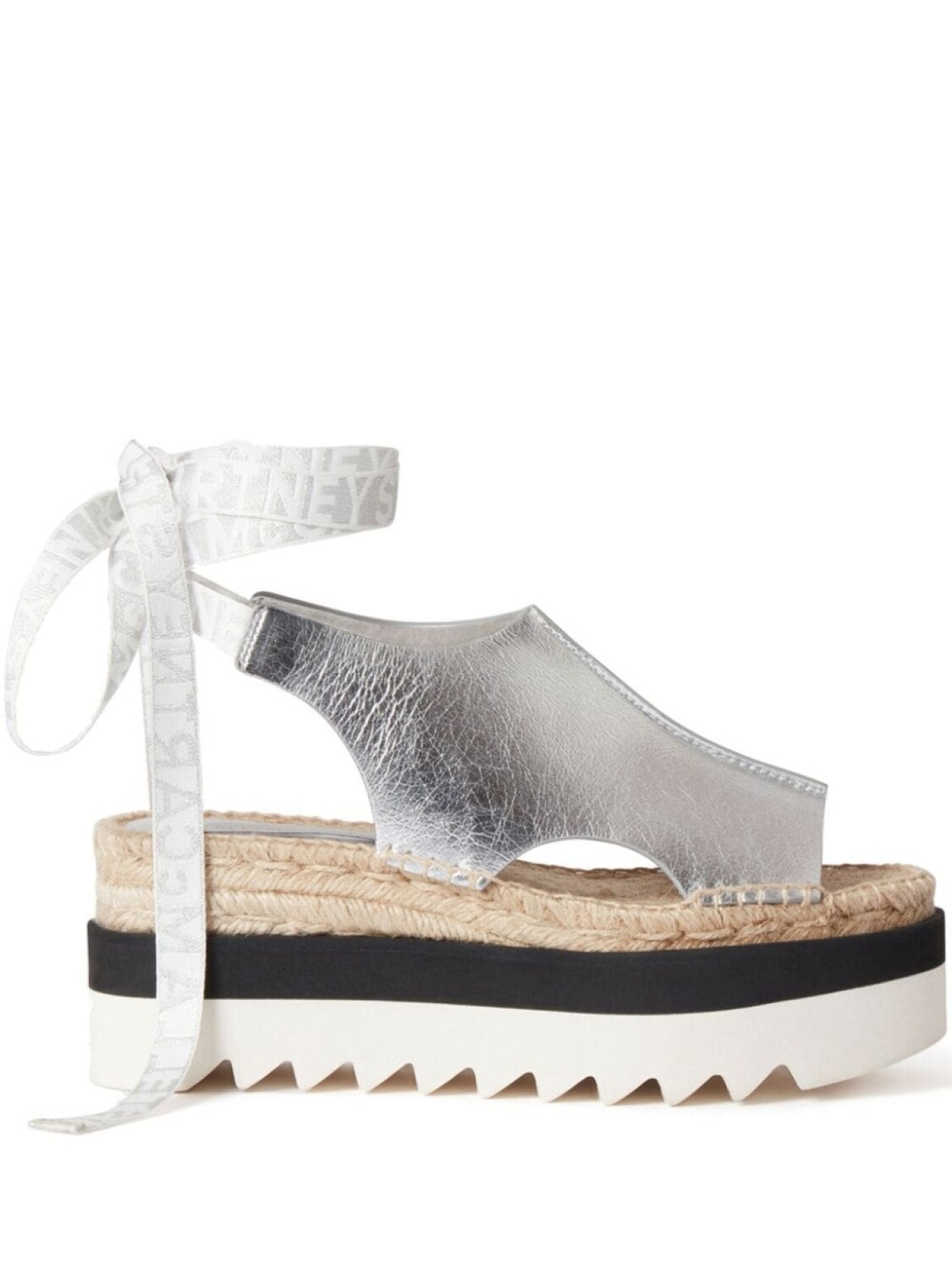 

Stella McCartney сандалии Gaia с логотипом, серебристый