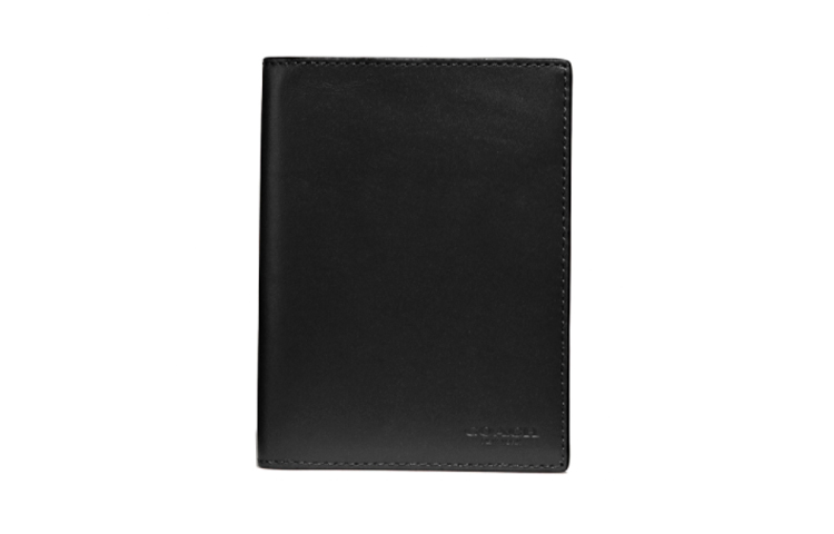 

Паспортник и картхолдер из телячьей кожи унисекс черный COACH