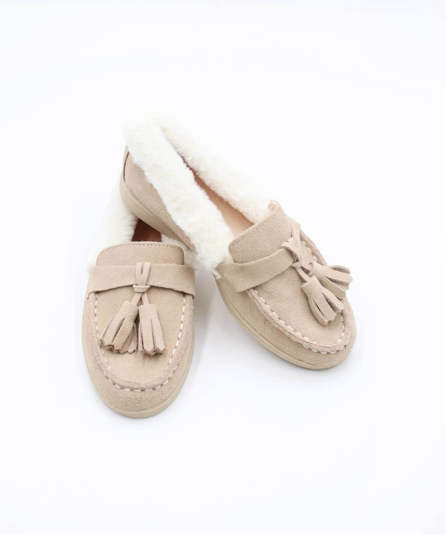 Мокасины в стиле ретро из натуральной кожи (2 цвета) Rora, beige