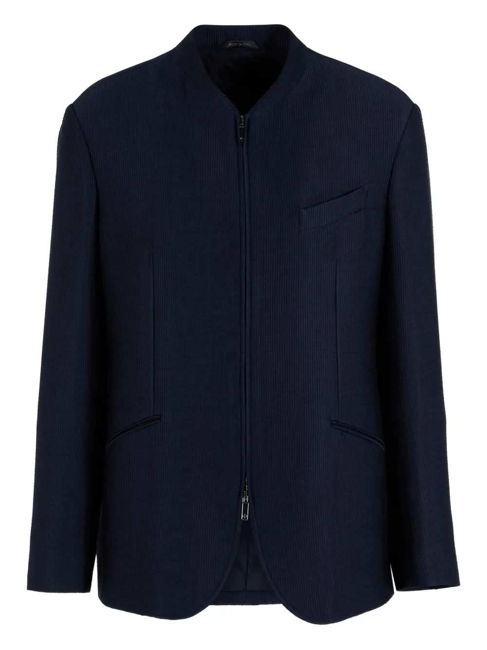 

Куртка из вельвета на молнии спереди GIORGIO ARMANI, синий