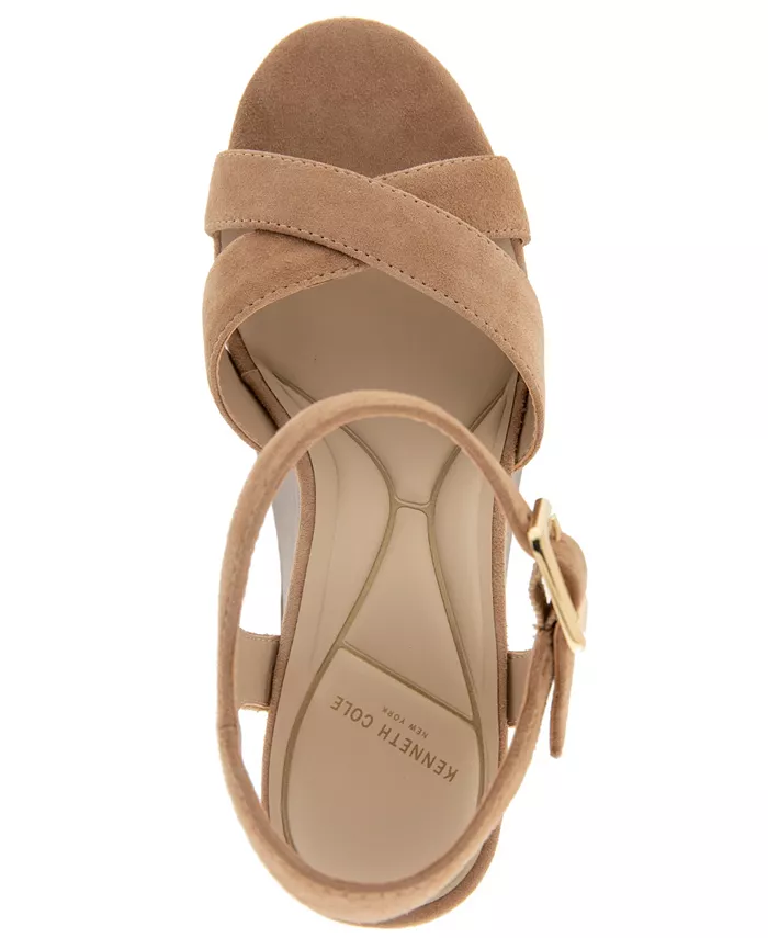Женские сандалии Taelyn на платформе с клином Kenneth Cole New York, коричневый — фото 4