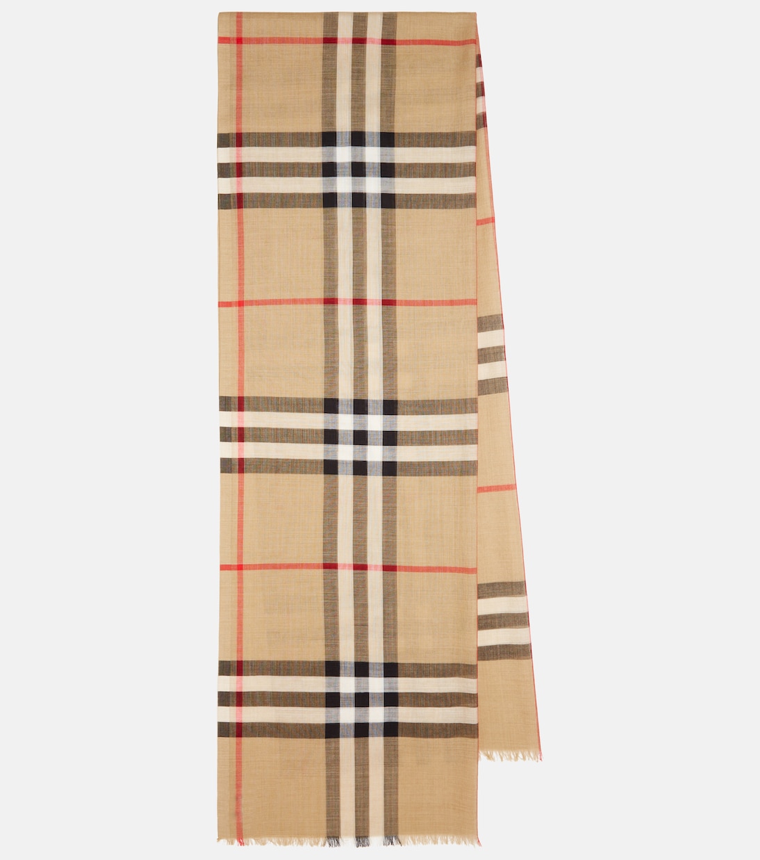 

Шерстяной и шелковый шарф Burberry, Archive Beige