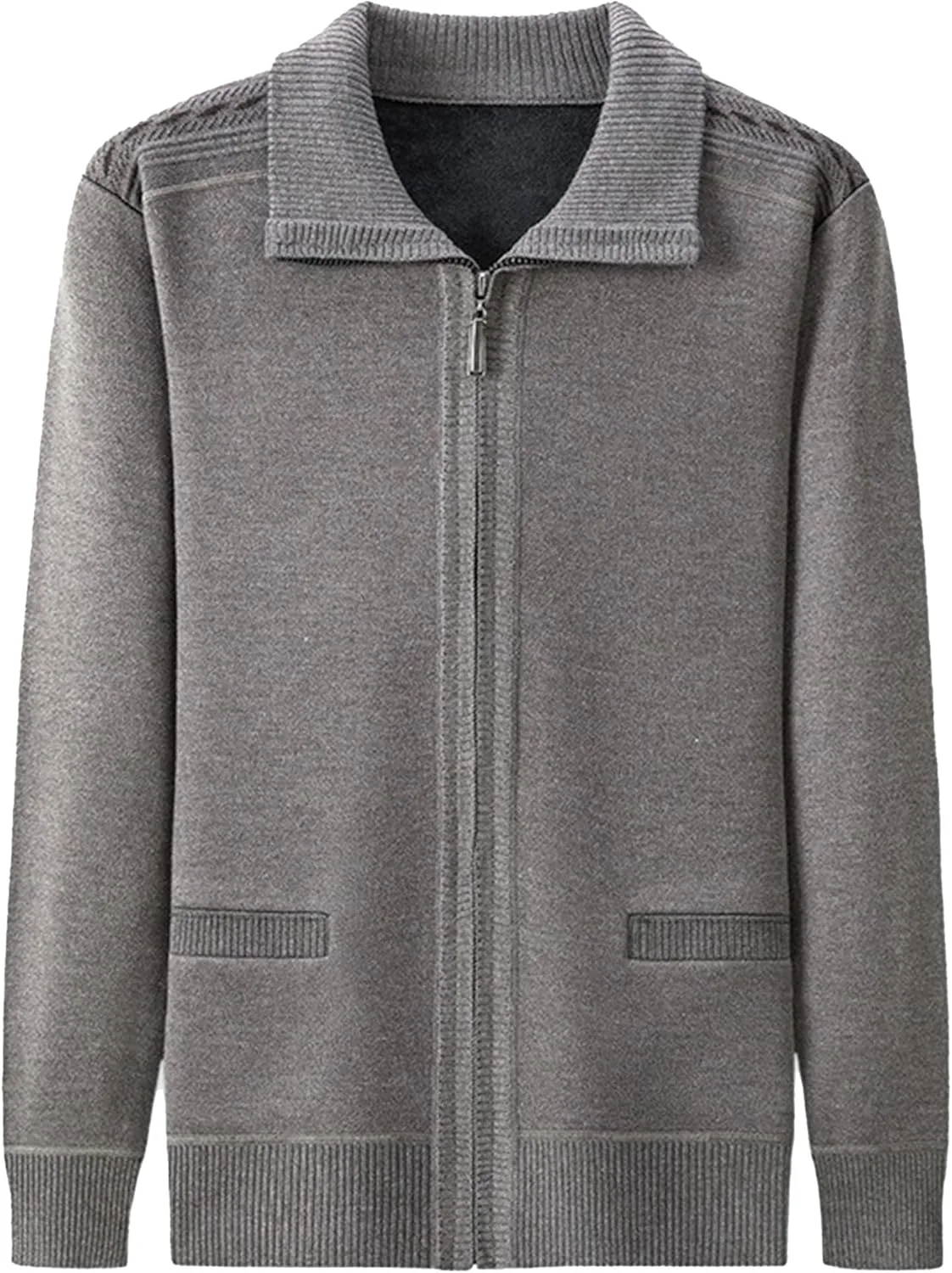 

Мужской кардиган с длинными рукавами и молнией