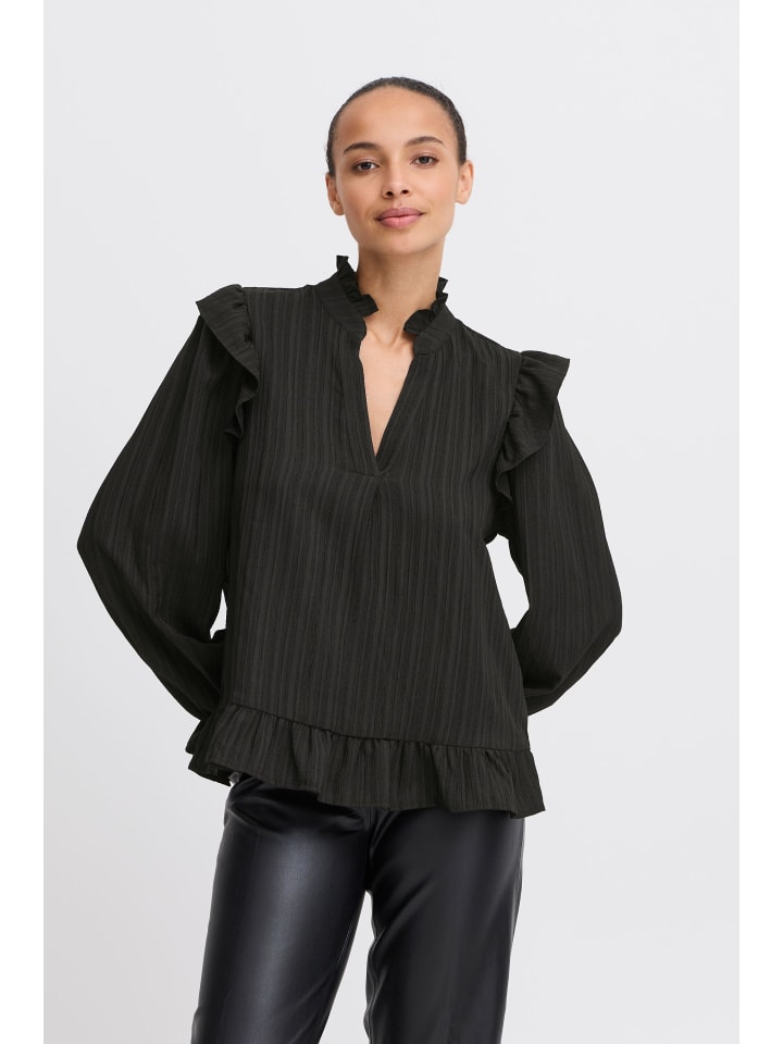 

B. young Блузка с короткими рукавами BYJULIANA, стандартный крой, черная