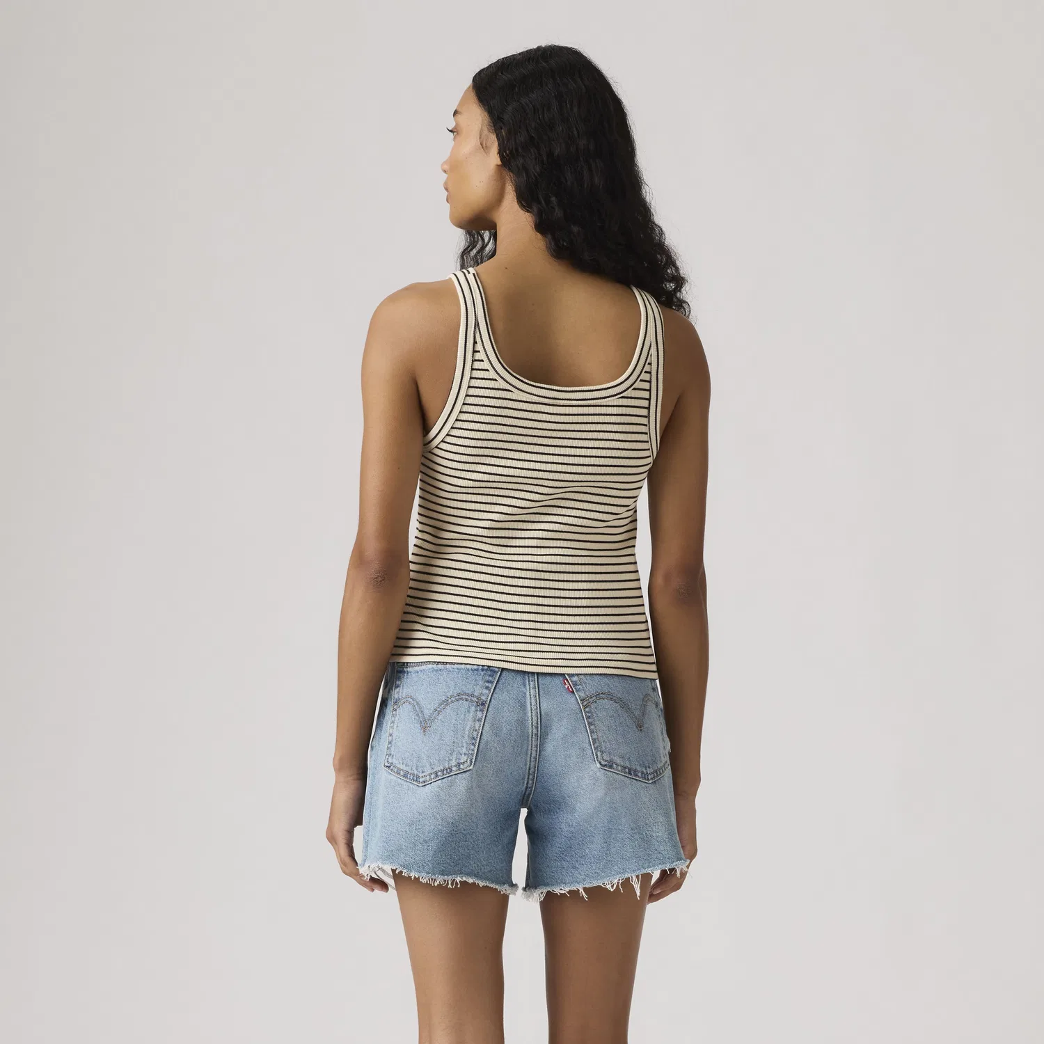 Базовая ребристая майка Levi's, White — фото 4