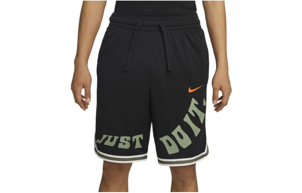 Шорты Men's Nike Brand Logo Alphabet Printing Pattern Drawstring Elastic Waistband Basketball Shorts Black DX6138-010 — фото 3