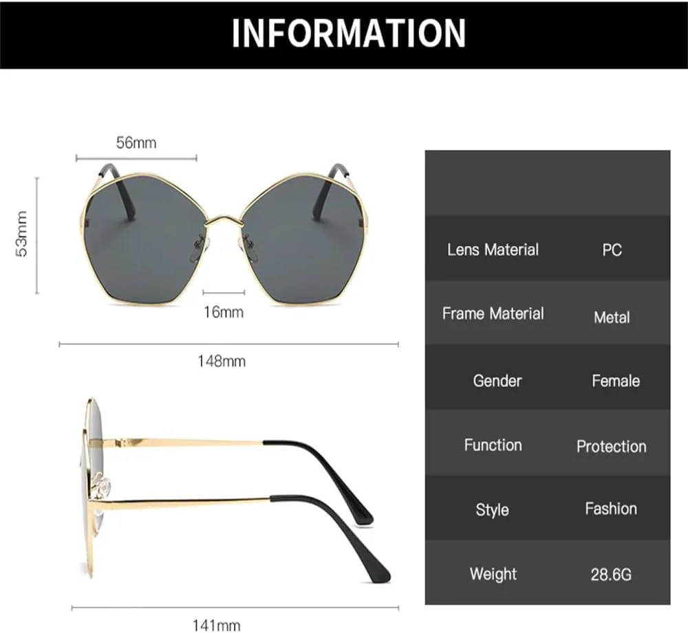 

Модные многоугольные солнцезащитные очки неправильной формы в стиле ретро с металлическим корпусом, минималистичный дизайн, защита от солнца KTUCN, Gold Black