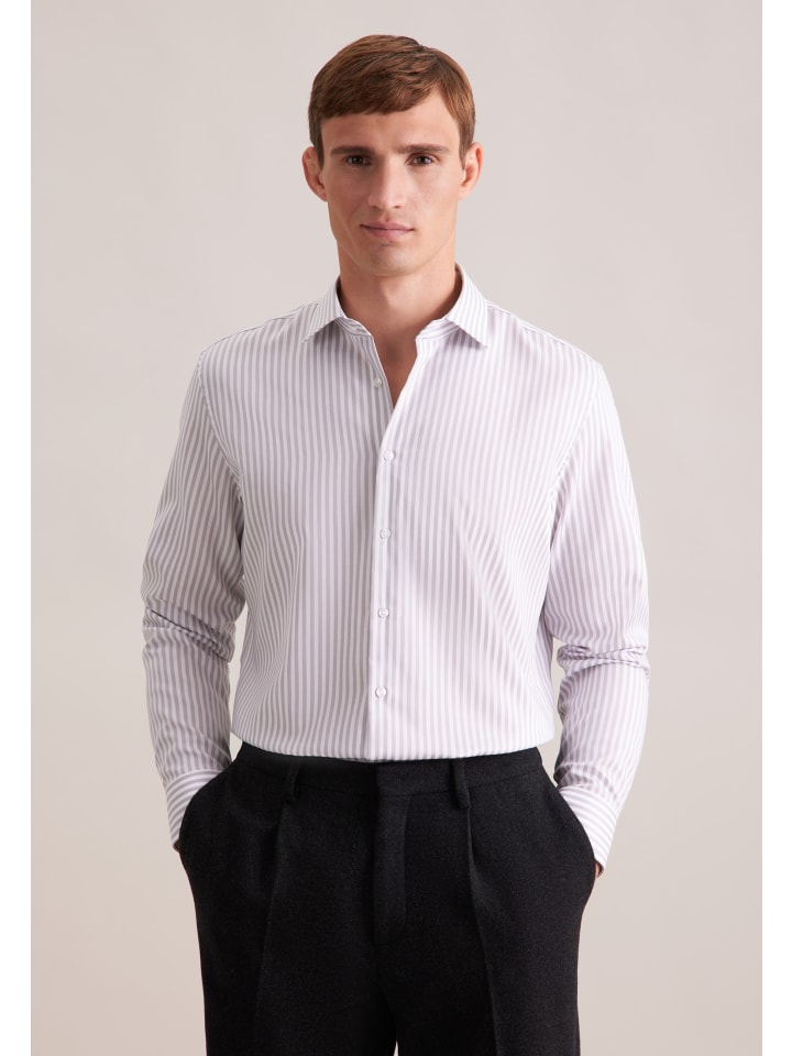 

Рубашка делового кроя серого цвета Seidensticker