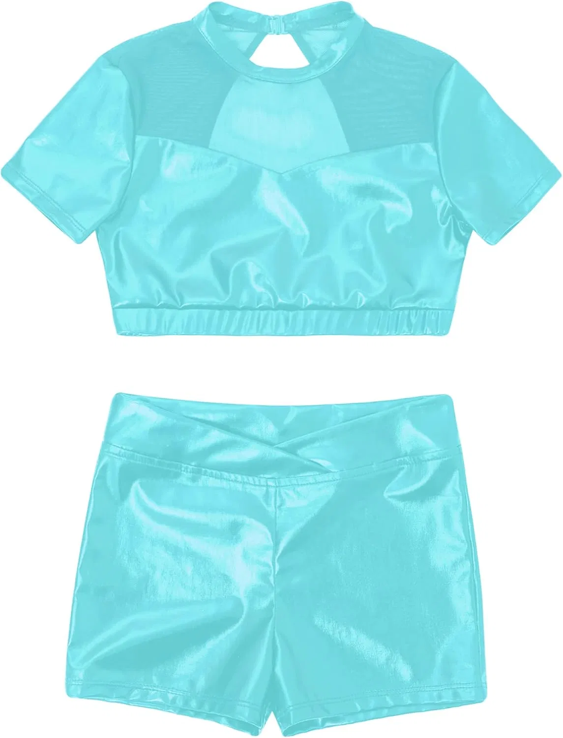 Детский спортивный костюм с блестками JEATHA, 2 предмета, цвет Mint Green — фото 3