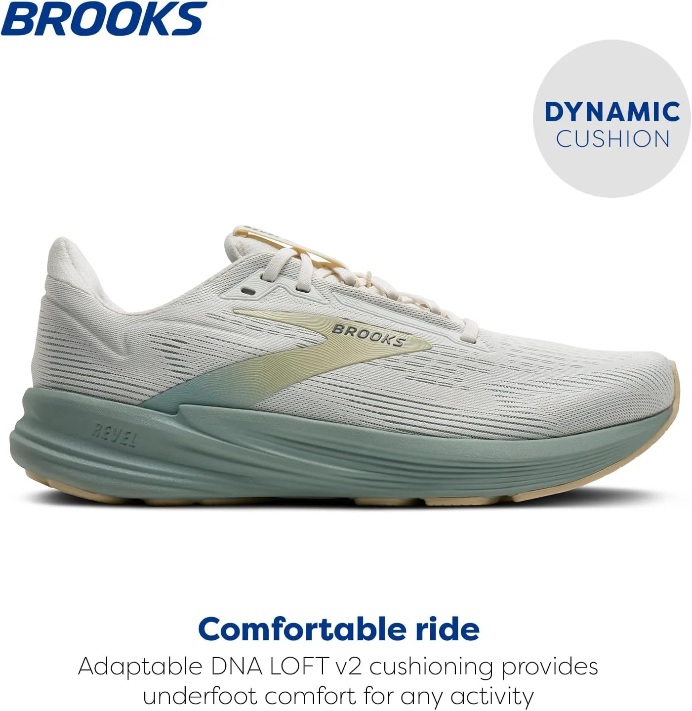 Мужские кроссовки Brooks Revel 8 для бега и ходьбы с нейтральной поддержкой, серый — фото 3