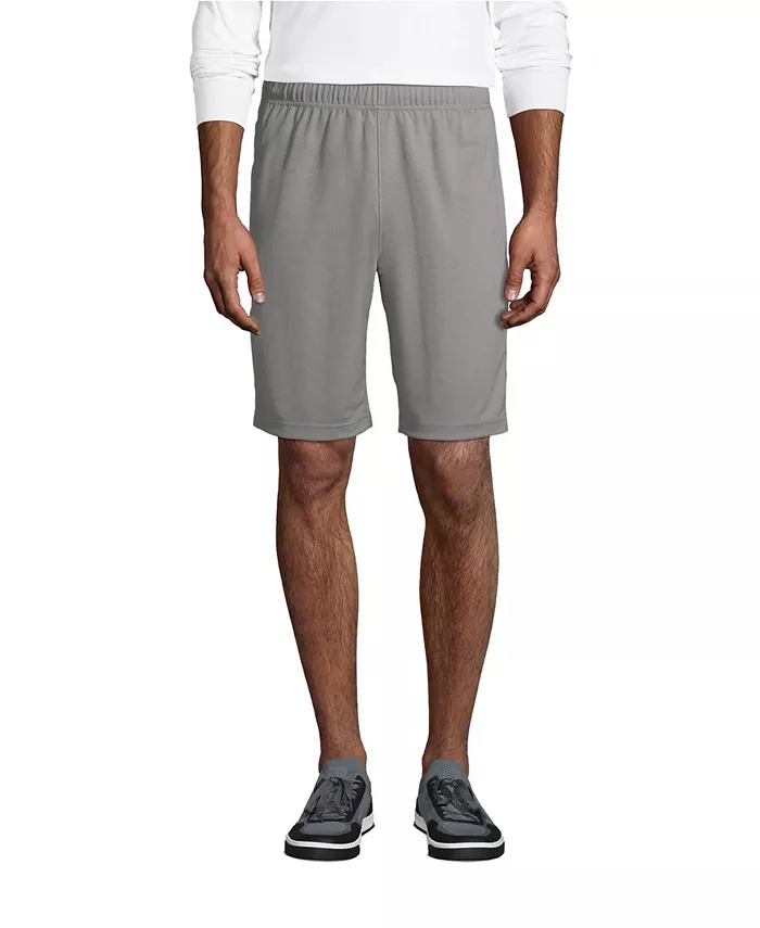 

Мужские спортивные шорты с сетчатыми вставками Lands' End, серый