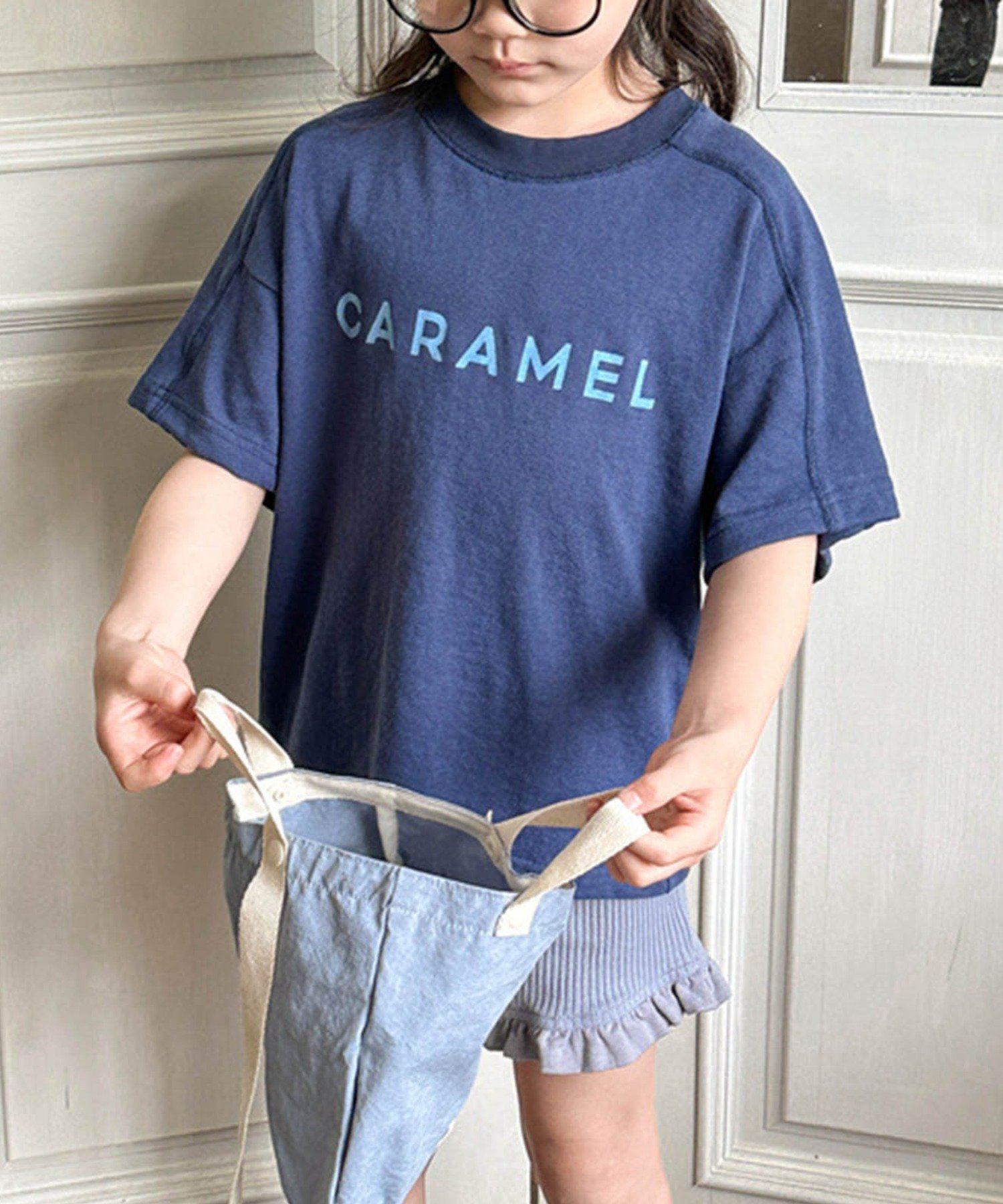 Хлопковая футболка с логотипом Aimoha Kids, Navy