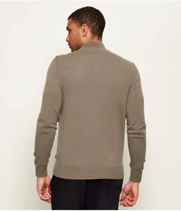 Шерстяной свитер H-Hemarlo regular fit Boss, коричневый — фото 3