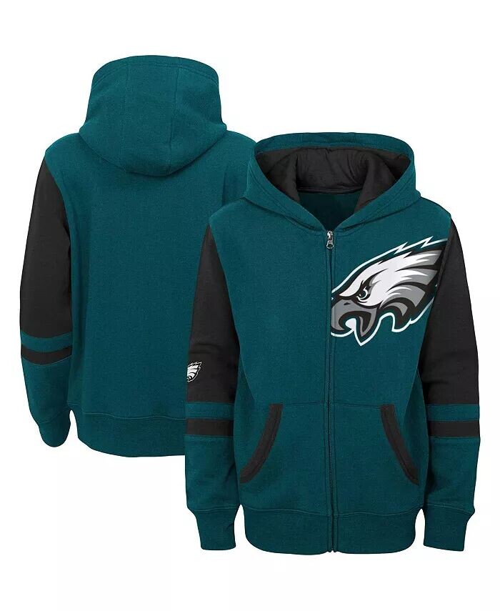 

Зеленая толстовка с молнией во всю длину с цветными блоками Big Boys Philadelphia Eagles Outerstuff, зеленый