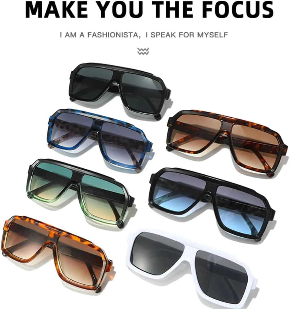 

Солнцезащитные очки для мужчин и женщин - защита UV400 - двухцветная большая оправа для занятий спортом на открытом воздухе и вождения DSVIGF, Black Green