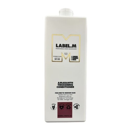 

Этикетка. Кондиционер для утолщения волос M Amaranth 33,8 унции label.m