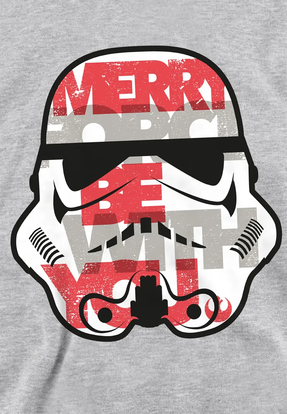 Детская худи Star Wars Christmas Stormtrooper, Disney, серый — фото 2
