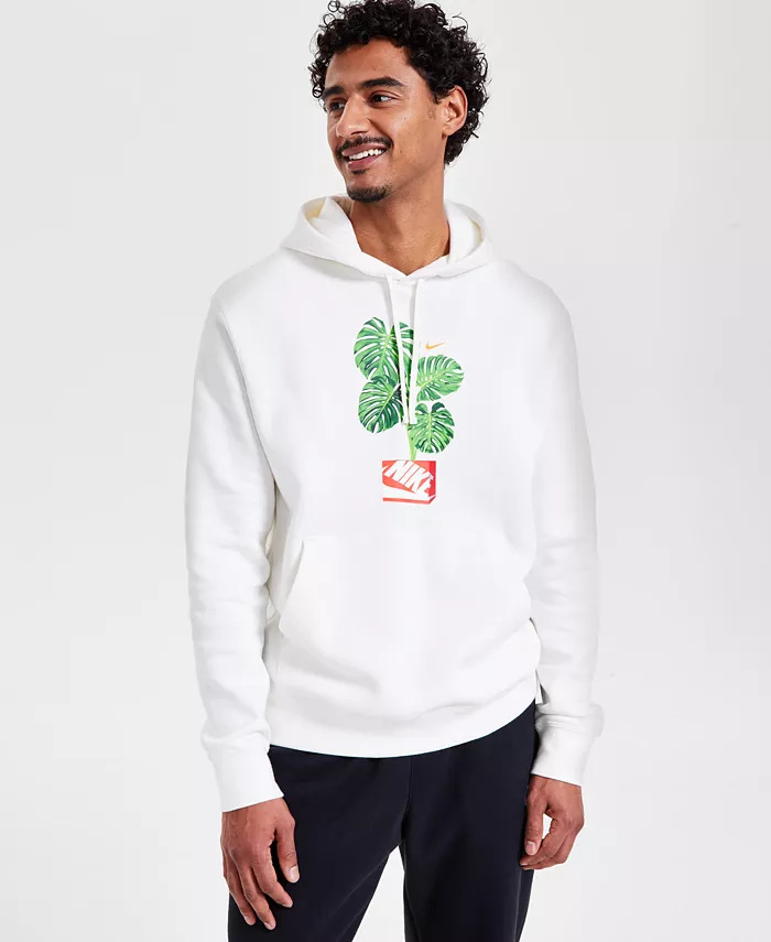 

Мужская худи стандартного кроя Club Fleece с принтом Nike, белый