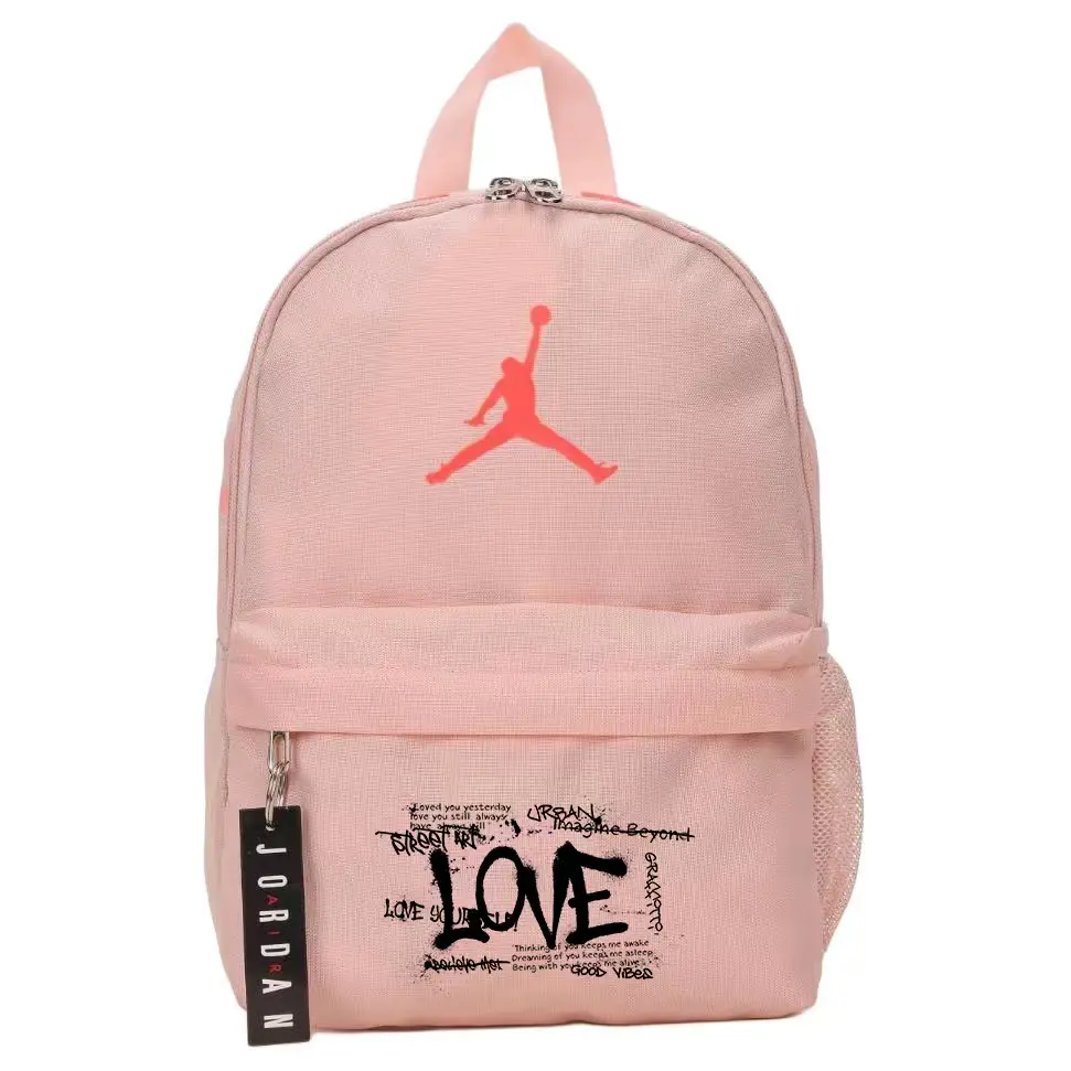 

Jordan Полиэстеровый рюкзак для женщин розовый, Love