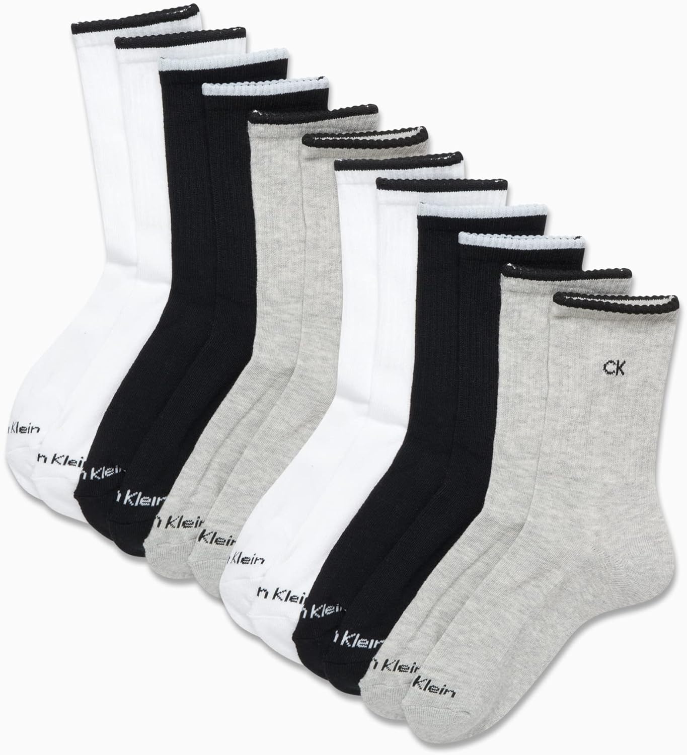 Женские носки Calvin Klein - спортивные носки с мягкой подошвой (12 шт.), Black/White/Grey — фото 2