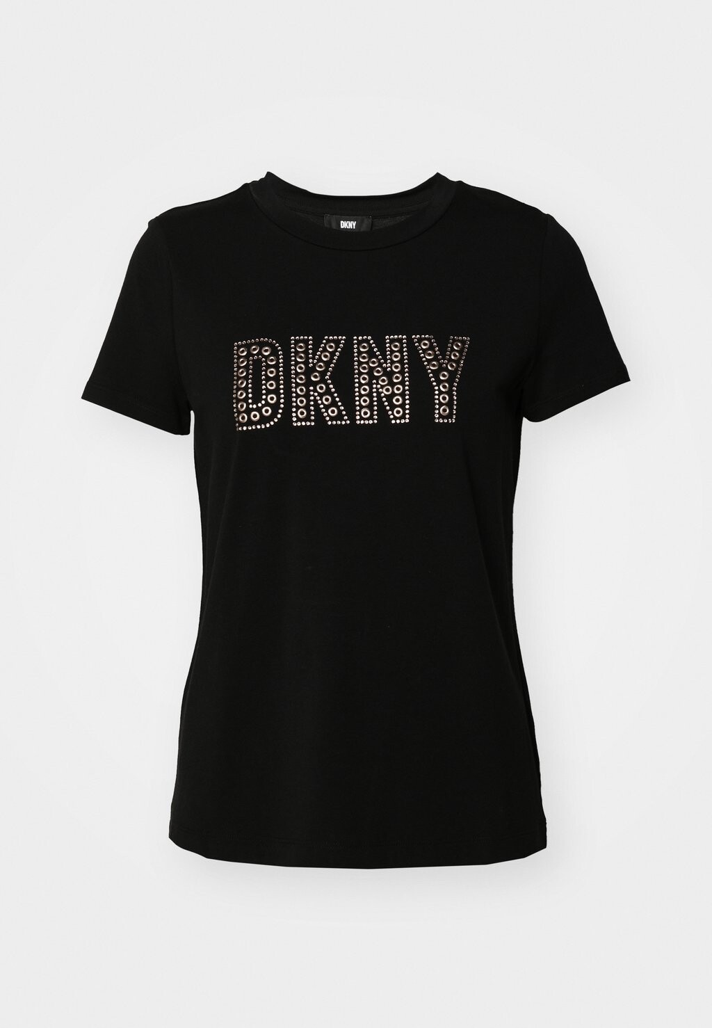 

Принт на футболке LOGO DKNY, черный