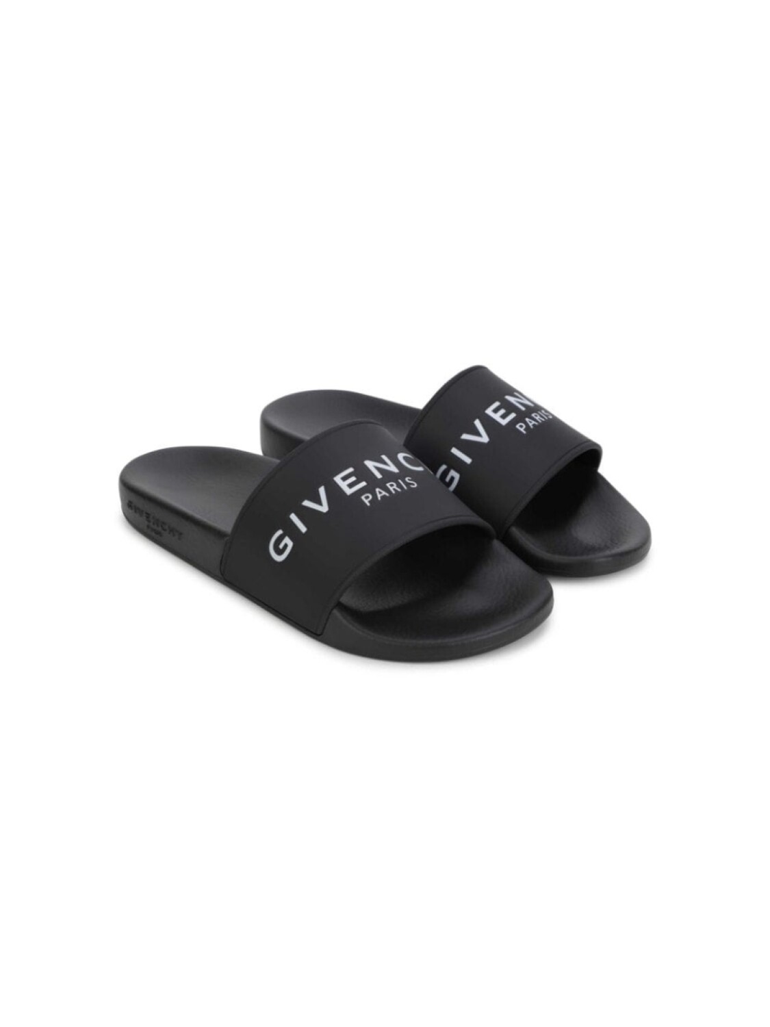 

Givenchy Kids шлепанцы Aqua с логотипом, черный