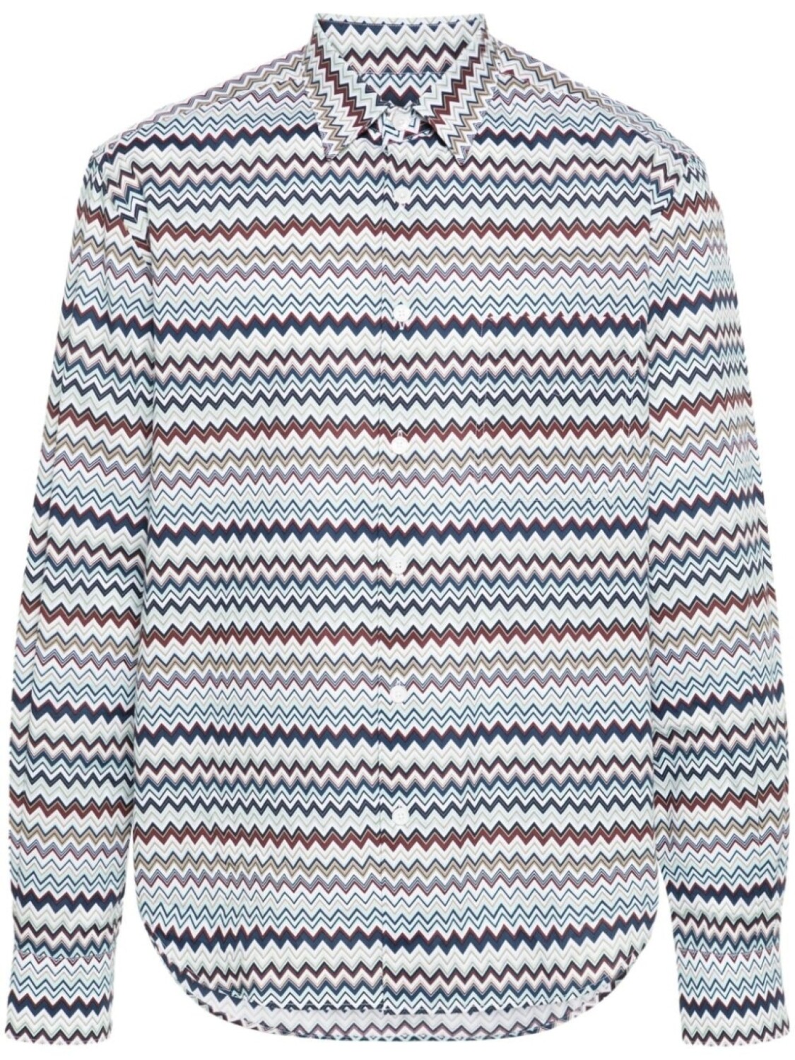 

Missoni рубашка с узором зигзаг, синий