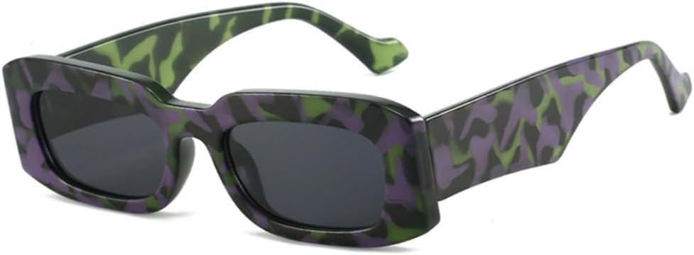 

Модные солнцезащитные очки для женщин с градиентным покрытием, защита от УФ-излучения UV400, ретро-очки, гелевые солнцезащитные очки для мужчин MTZJH, Green Purple Pattern