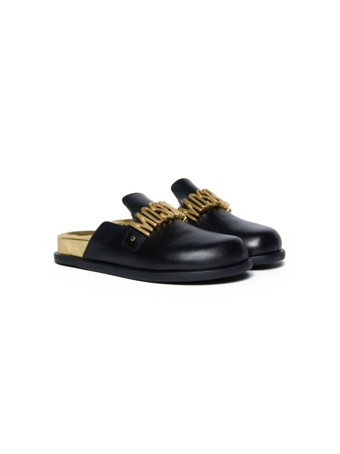 

Moschino Kids слиперы с логотипом, черный