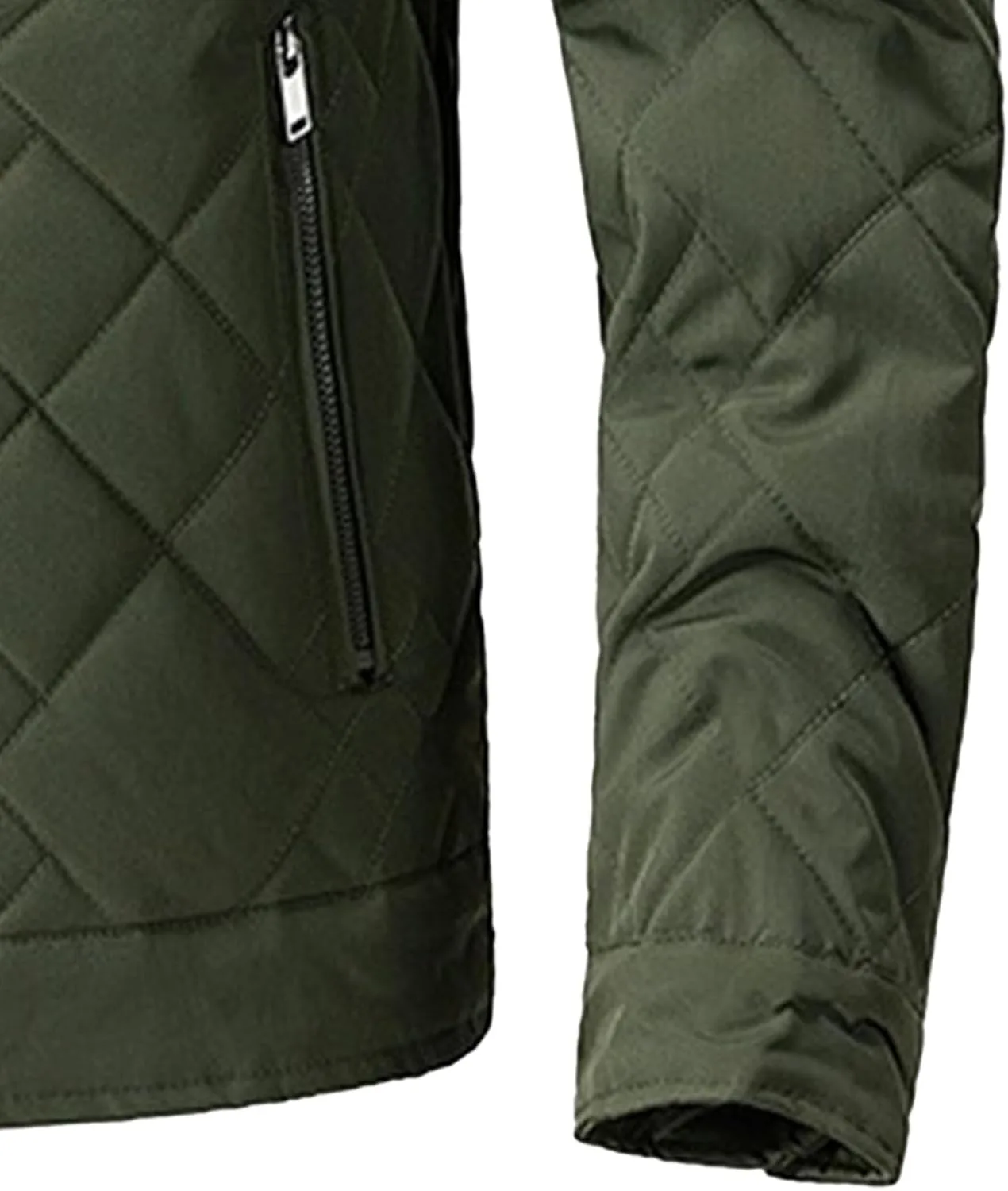 Мужская куртка Diamond Winter легкая ватная куртка в стиле varsity Generic, зеленый — фото 3