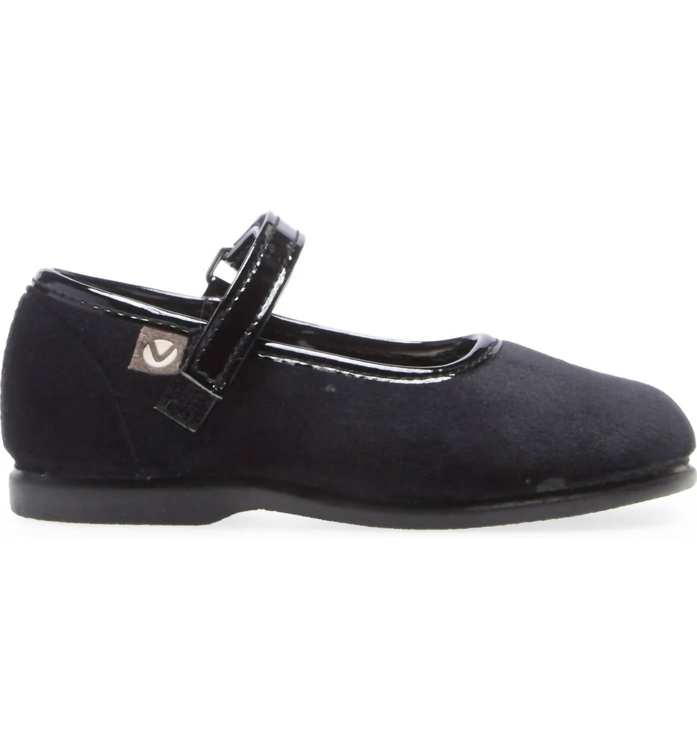 

Туфли Mary Jane Alba Velvet черного цвета для девочек Victoria Shoes