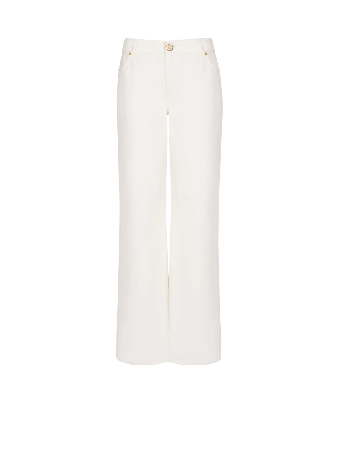 

Прямые джинсы из простого денима Balmain, белый