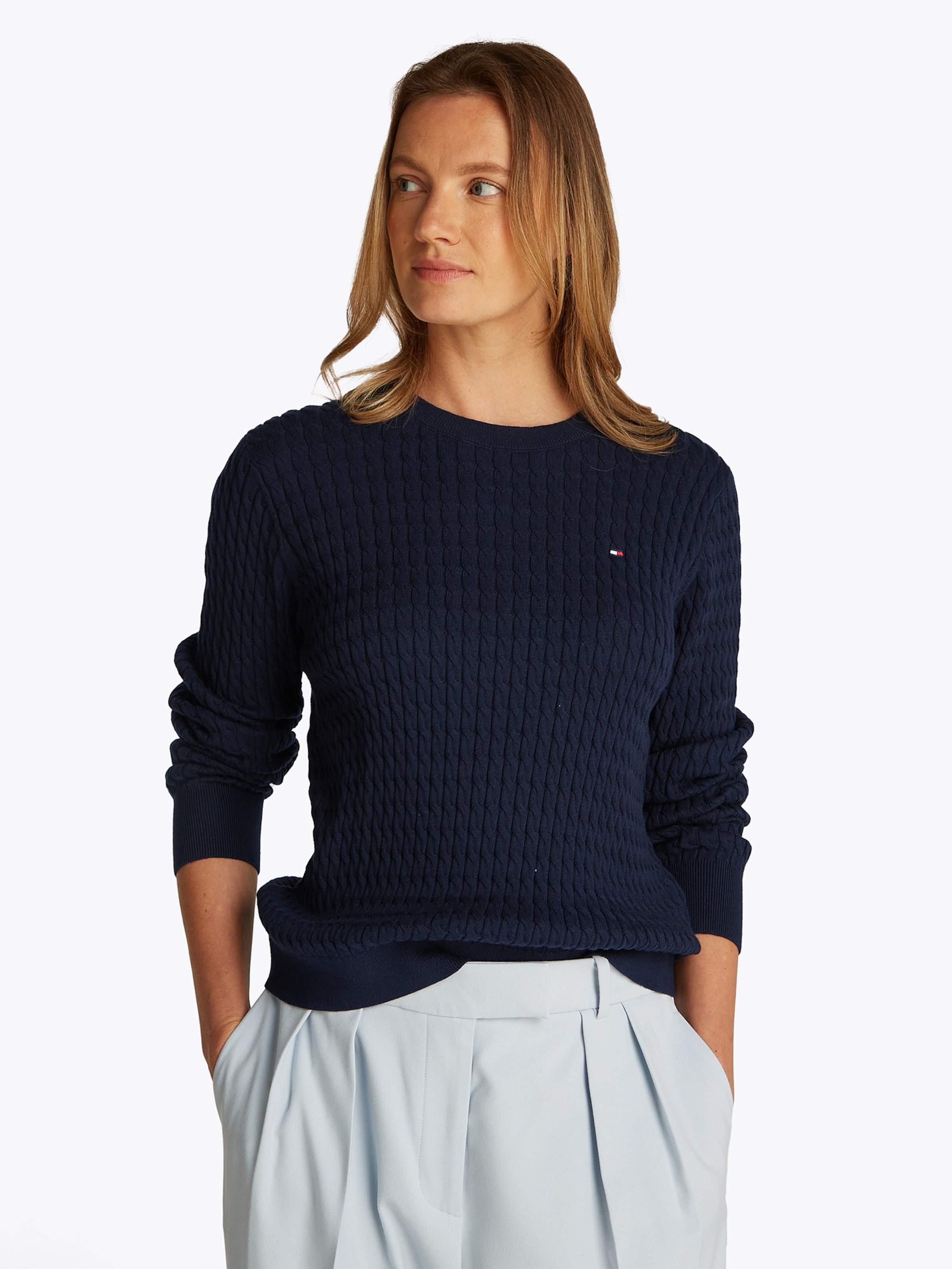 TOMMY HILFIGER Свитер в цвете Marine Blue — фото 3