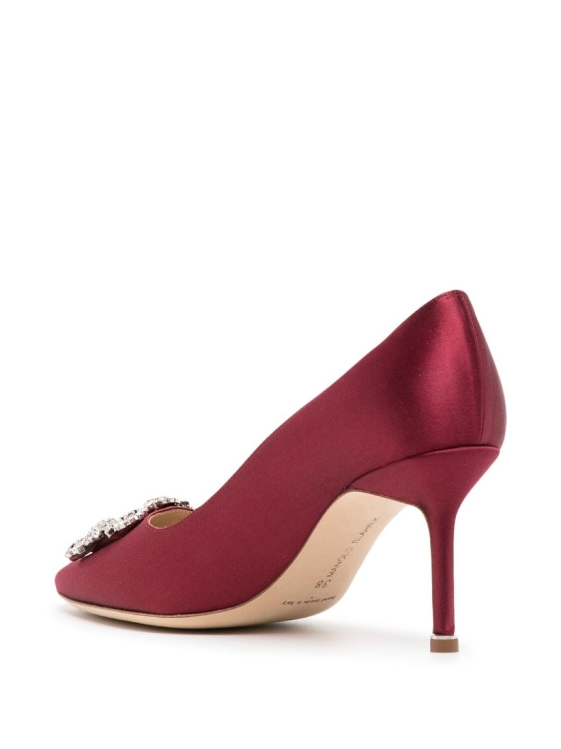 Туфли-лодочки Hangisi 70 с кристаллами Manolo Blahnik, красный — фото 3