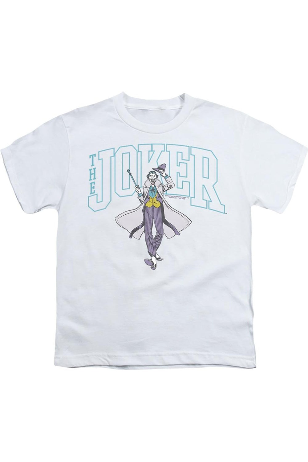 

Футболка с коротким рукавом для подростков Batman Joker Varsity на белом фоне Gildan