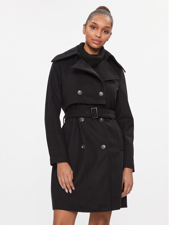 

Пальто из линя стандартной посадки Vero Moda, черный