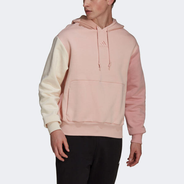 Толстовка adidas Colorblock Splicing Loose Sports Couple Style White Pink, белый — фото 2