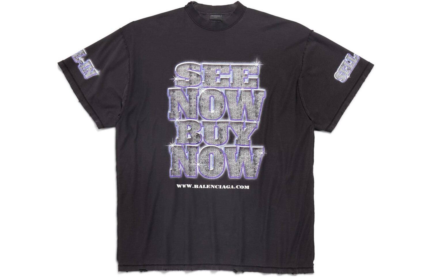 

Футболка Balenciaga See Now Buy Now, черный