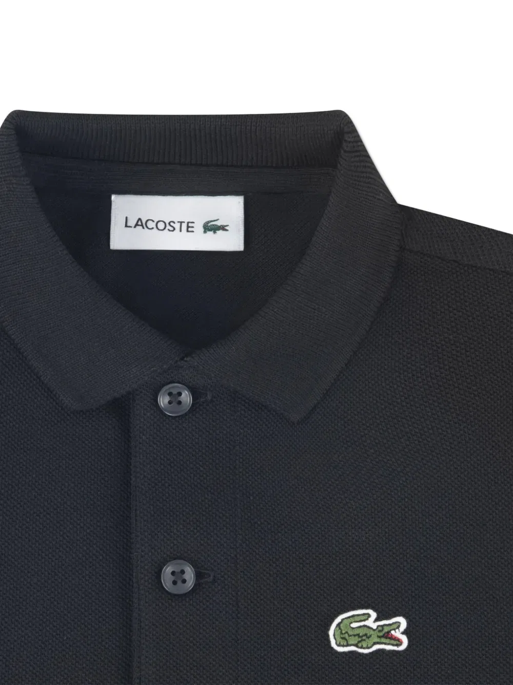 Рубашка-поло на пуговицах Lacoste Kids, черный — фото 4